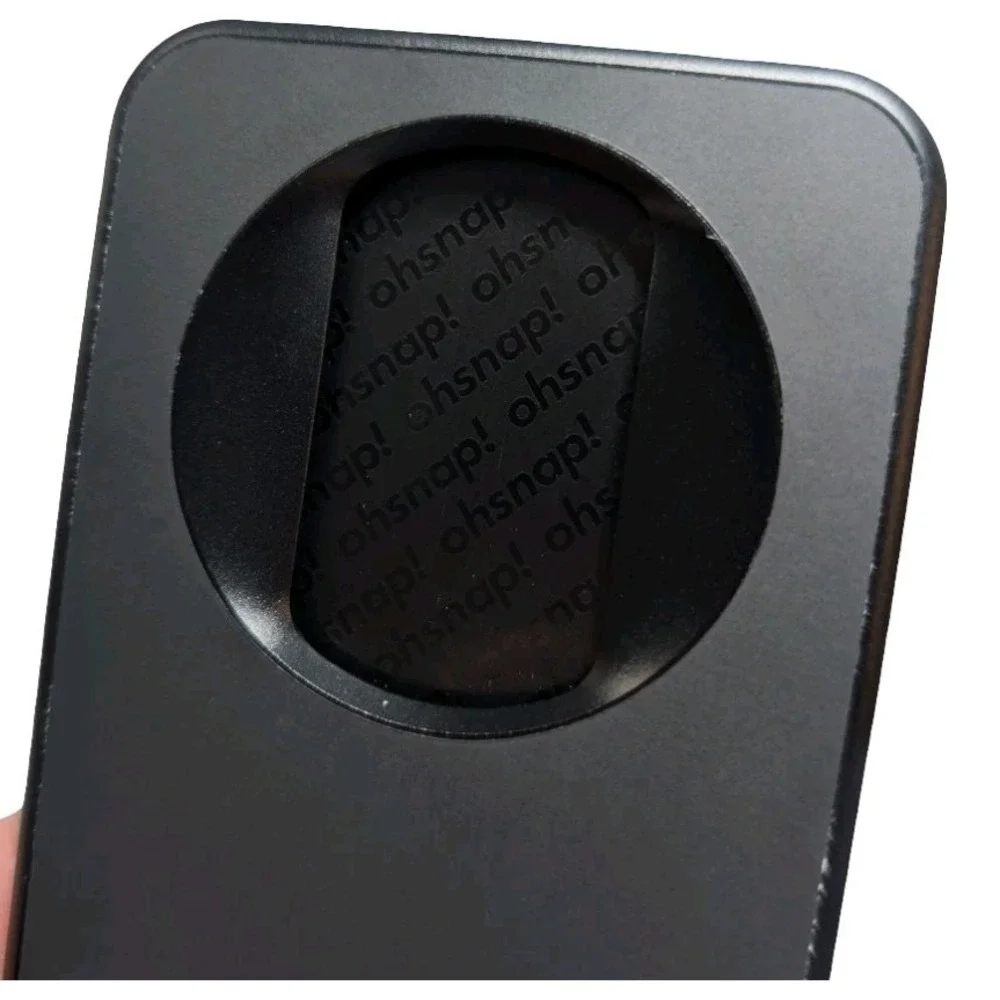 Gg3-U OhSnap Snap Magnetic MagSafe Phone Grip RFID Card Wallet - Black ⬇️
